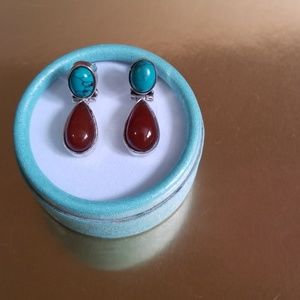 925 Sterling silver earrings with Semi-stones